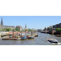 9056 Panorama vom alten Hamburger Binnenhafen | Binnenhafen - historisches Hafenbecken in der Hamburger Altstadt.